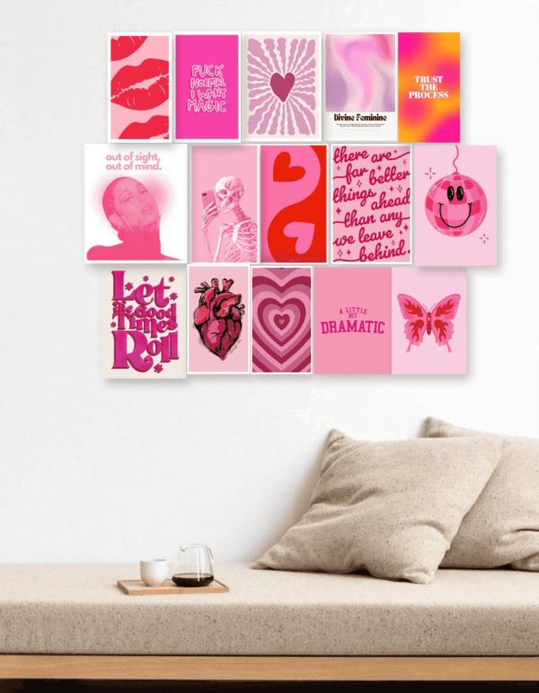 Pink Theme Aesthetic Collection | Pack of 15