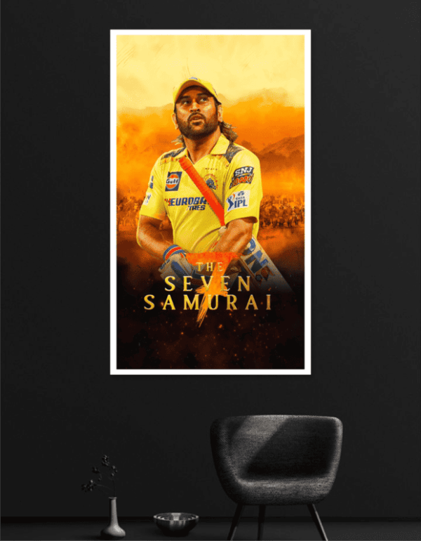 The Seven Samurai | MS Dhoni | Sports poster