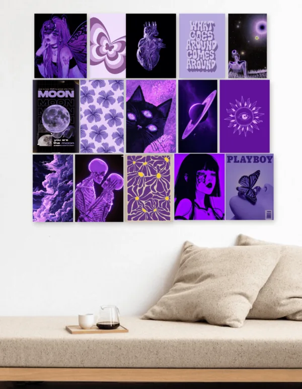 Purple Theme Aesthetic Collection | Pack of 15