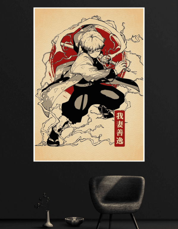 Zenitsu | Demon Slayer | Vintage Art | Anime Posters